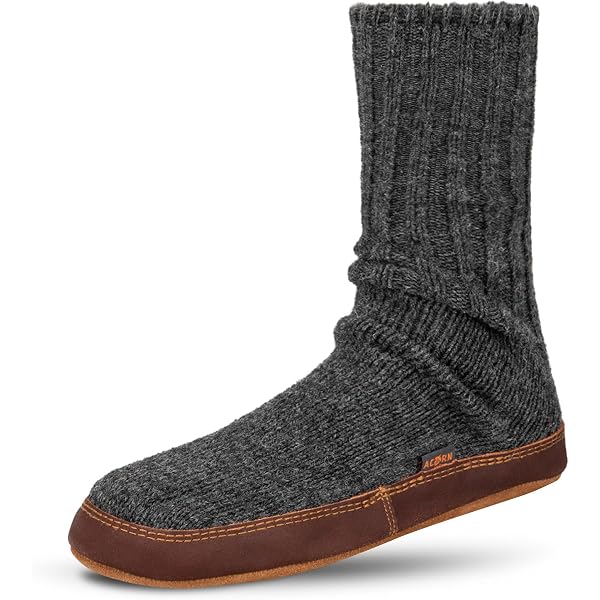 Amazon.com | MUK LUKS Men's Morty Ragg Wool Slipper Sock, Black